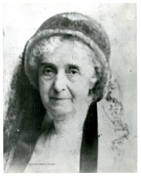 A portrait of Margaret MacKrille Ward (1843-1923) who is a wife of Charles Ward.