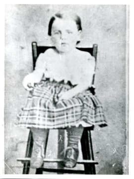 Clarence Watson (1864-?) taken at the age of two years; he is a son of James Otis and Matilda Lamb Watson and a brother of Caroline Margaret Watson.