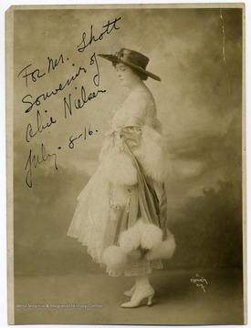 "For Mr.Shott. Souvenir of Alice Nielsen, July 8-16"