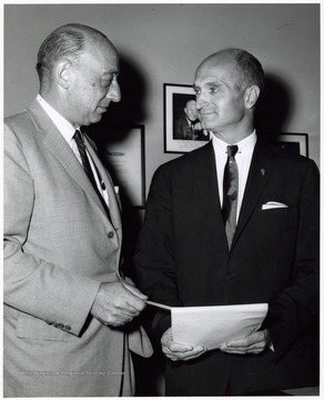 A photograph of Louis Rothschild (left) and Senator Hoblitzell, Jr. (right).
