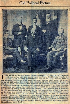 Presley Morris, W.L. Lee, William Lively, Joseph Sprigg, Alfred Rhinestrong, and Edwin Maxwell.  Committee dealt with controversy over election of governor in 1889.