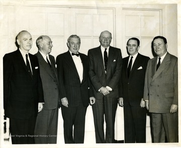 From left to right: Chas. Nailer, Geo. Humphrey (Chairman of Board Consol Coal), Geo. Love and Ben Fairless.