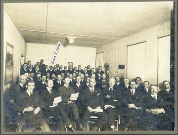 The photo was taken at the convention of Superintendents of West Virginia.  For the identification of attending superintendents, refer to the original.