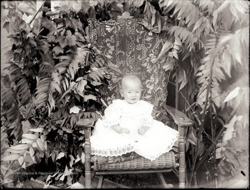 A portrait of infant in Helvetia, W. Va.