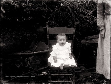 A portrait of infant seated, Helvetia, W. Va.