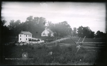 A view of Antietam, Dunker Church looking from south east.  The photo was taken on Wednesday at 7:30 pm.  100 D.I.C, 171.