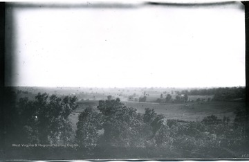 A view of Antietam from Pry House, McClellan's headquarters; monuments in cemetery can be seen with magnifier on left horizon; the photo taken on Wednesday at 4:40 pm.