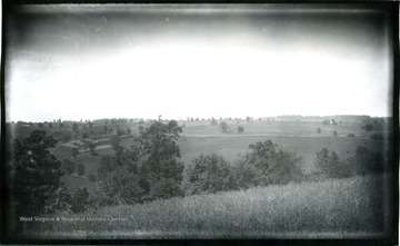 The view of Antietam, Dunker Church with East and West Woods from Benjamin Battery; the photo taken on Wednesday at 12:40 pm; 95.D.I.C.162.