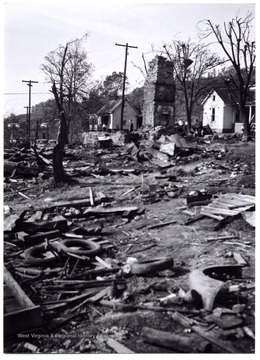 A view of Mount Clare after the tornado destroys the town, W. Va.