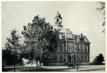 'So named in honor of Dr. Alexander Martin, the first President of the University, is the oldest building.  It is a three-story building containing Lecture Rooms and the Literary Society Halls; also the Library until the completion of the new Library Building.'  This is from a booklet, 'West Virginia University and its Picturesque Surroundings, 1901'