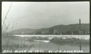 The icy Ohio river in Winter of 1901.