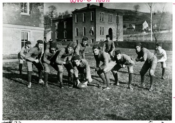 The very first WVU Football Team ready for action.