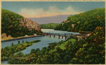 This photo shows the view of where three states and two rivers meet in Harper's Ferry, W. Va.