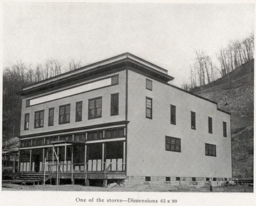 On the front: "One of the stores- dimensions 65 x 90."