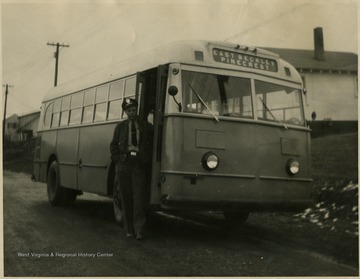 From "Beckley U.S.A." by Harlow Warren. On back of portrait: "Bill Ward, well known bus coordinator. 1945. Beckley (?) City Lines."
