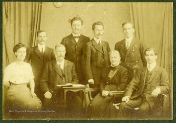 Left to right: Hedwig, Paul, Robert Sr., Alwin, Robert, Pauline Zwicker, Herman, Max.