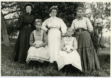 Standing left to right: Olga Aegerter, Julia Burky, Mary Burky. Seated: Mary Metzener and Verena Metzener.