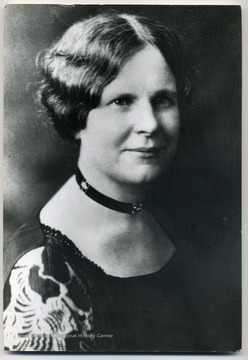 Sallie Lowther Norris attended Glenville State Normal School before entering WVU. in 1889. Like her classmate and lifelong friend Harriet Lyon, she excelled in her studies, winning a freshman math prize. Norris spoke out frequently and eloquently on behalf of the right of women to a WVU education and was a charter member of the Association of Collegiate Alumnae (now the AAUW) chapter in Fairmont. She raised four children of of whom attended WVU, and provided essential assistance to her husband Judge Emmet Showalter, after illness left him partially disabled.