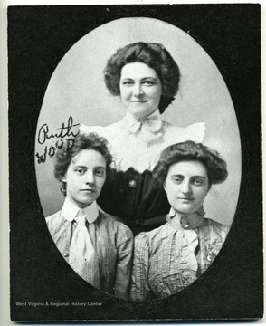 The Wood sisters, Ruth and Lucy were early WVU students. Ruth entered WVU in 1890 and left after falling ill with typhoid fever. She became the first female stenographer in Morgantown (1895), the first woman to run for political office in Monongalia County, (1926) and the first West Virginia woman to become a certified Realtor.
