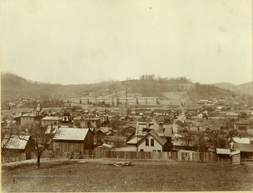 The hospital appears in the background, while the southern part of the town of Weston is in the foreground.