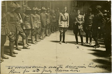 Pictured over the "X" is Mervyn C. Buckey, Military Attache to Italy and Frances D. Packette's cousin.