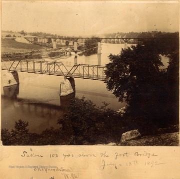 The photograph was taken 100 yards above the foot bridge.