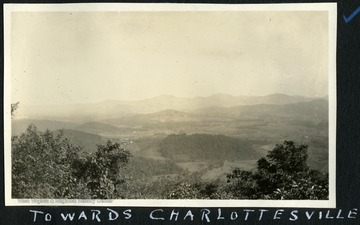 Photograph, possible taken from Monticello, Thomas Jefferson's home.