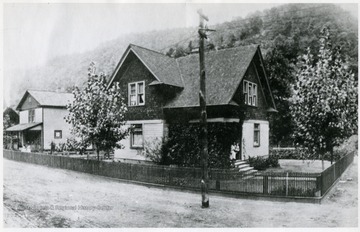 Typical company house occupied by miners, rented two per room. 
