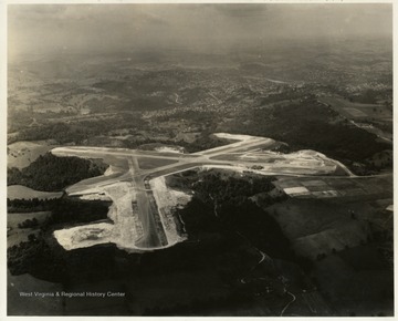 Aerial view of Morgantown Municipal airport