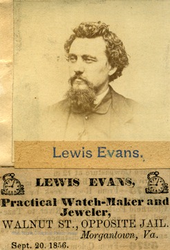 Portrait of Lewis Evans, a watch maker and jeweler in Morgantown, Virginia (later West Virginia) during the Antebellum period.