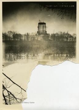 Construction of the dome on the State Capitol Building in Charleston, W. Va.