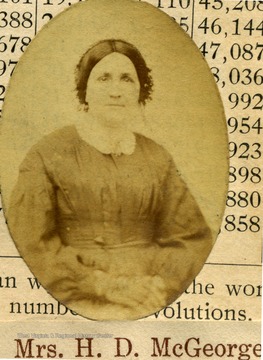 Mary S. Morgan McGeorge, wife of H. D. McGeorge is the granddaughter of Morgantown founder, Zacquill Morgan.