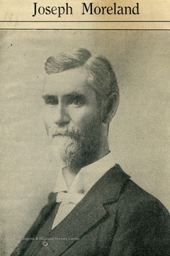 Joseph Moreland was a well known attorney in Morgantown during the latter 19th century.