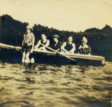 Left to right: Margaret Mathers, Morton Gregg, Lucile Gregg, Max Mathers and Anna Mathers