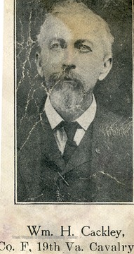 Cackley enlisted in Company F, July 1863 at the age of 18. Company F was under the command of John McNeil, infamous for raids with his partisan rangers.
