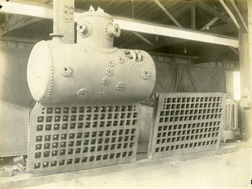 Header With Drum attached for Ward Water-tube boiler. Created by Charles Ward Engineering Works in Charleston, West Virginia.