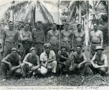 This photograph was included in G. W. Walls' post-war narrative documenting his service with Seabees during World War II in the Pacific Theater. Walls was from Morgantown, West Virginia.
