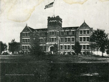 Postcard photograph of West Virginia Wesleyan College, Buckhannon, Randolph County, West Virginia.