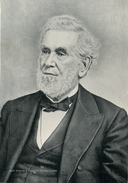 Possibly a portrait engraving of Virginia Governor Francis H. Pierpont, one of the founding fathers of West Virginia.
