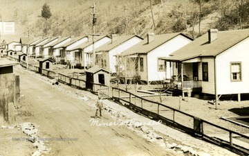 Miner's houses rented by the C.H. Mead Coal Company in Beckley, West Virginia.