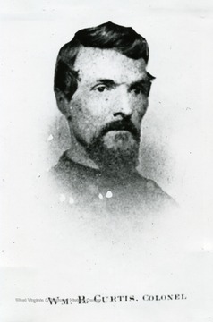 Commander of the 12th West Virginia Infantry Regiment, Army of the Potomac. Curtis was brevetted Brigadier General in recognition of his part in the attack on Fort Gregg of the Petersburg siege line, April 2, 1965.