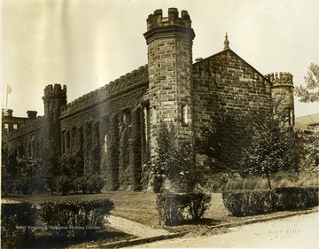 A Gothic style, stone structure of the state prison complex in Marshall County.