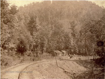 Photograph was taken during the construction of the Ohio extension of the Norfolk &amp; Western Railroad.