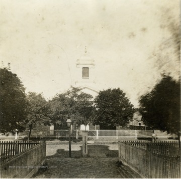 The church is located in Hardy County. This photograph was taken after the church was reconstructed at the close of the Civil War. 