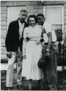 This is a photograph of Bill Mosby, Betty Parsons, and Jack Ward Jr.  Information on p. 129 in "Our Monongalia" by Connie Park Rice. Information with the photograph includes "Courtesy of Charlene Marshall".