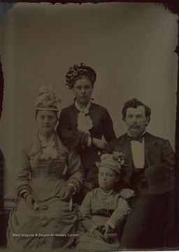 All persons are unidentified. Information included with the photograph "Mrs. Mattey Everly". 