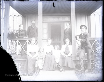 Family portrait of unidentified members of the Hinton family in Avis W. Va.