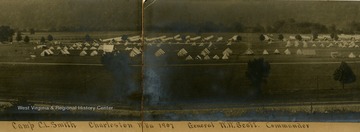 Wide-angle view of probably a West Virginia National Guard camp, commanded by General W. W. Scott.