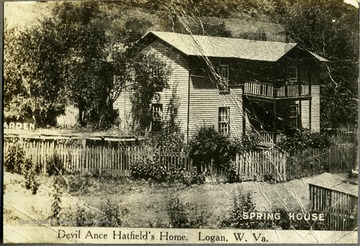 House built by Anderson "Devil Anse" Hatfield in 1906. He was the leader of the Hatfield family involved in a feud with the McCoys of Kentucky. Hatfield lived in the house until his death in 1921.
