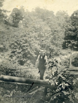 Unknown person walking the pipeline.